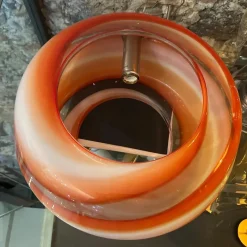 Discount Pamono Modern Orange and White Murano Glass Pendant from La Murrina, 1980s