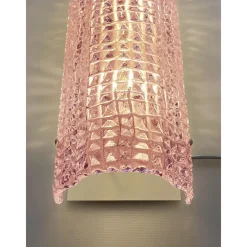 Discount Pamono Modern Organic Pink Cocodrile Wall Sconces in Murano Glass by Simoeng, Set of 2