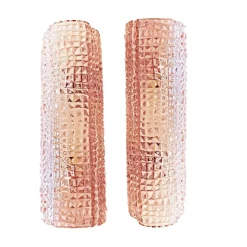 Discount Pamono Modern Organic Pink Cocodrile Wall Sconces in Murano Glass by Simoeng, Set of 2