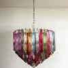Discount Pamono Modern Quadriedri Murano Glass Chandelier with 163 Trasparent Prism Quadriedri, 1990s