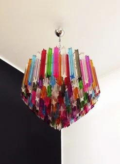 Discount Pamono Modern Quadriedri Murano Glass Chandelier with 163 Trasparent Prism Quadriedri, 1990s