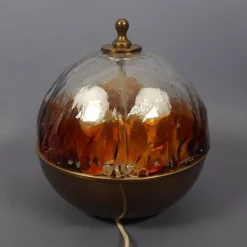 Sale Pamono Modern Sphere Table Lamp in Murano Glass and Brass, 1960s