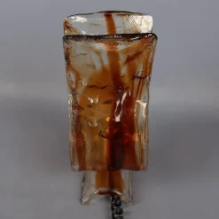 Clearance Pamono Modern Wavy Murano Glass Table Lamp form La Murrina, 1970s