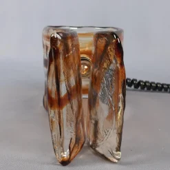 Clearance Pamono Modern Wavy Murano Glass Table Lamp form La Murrina, 1970s