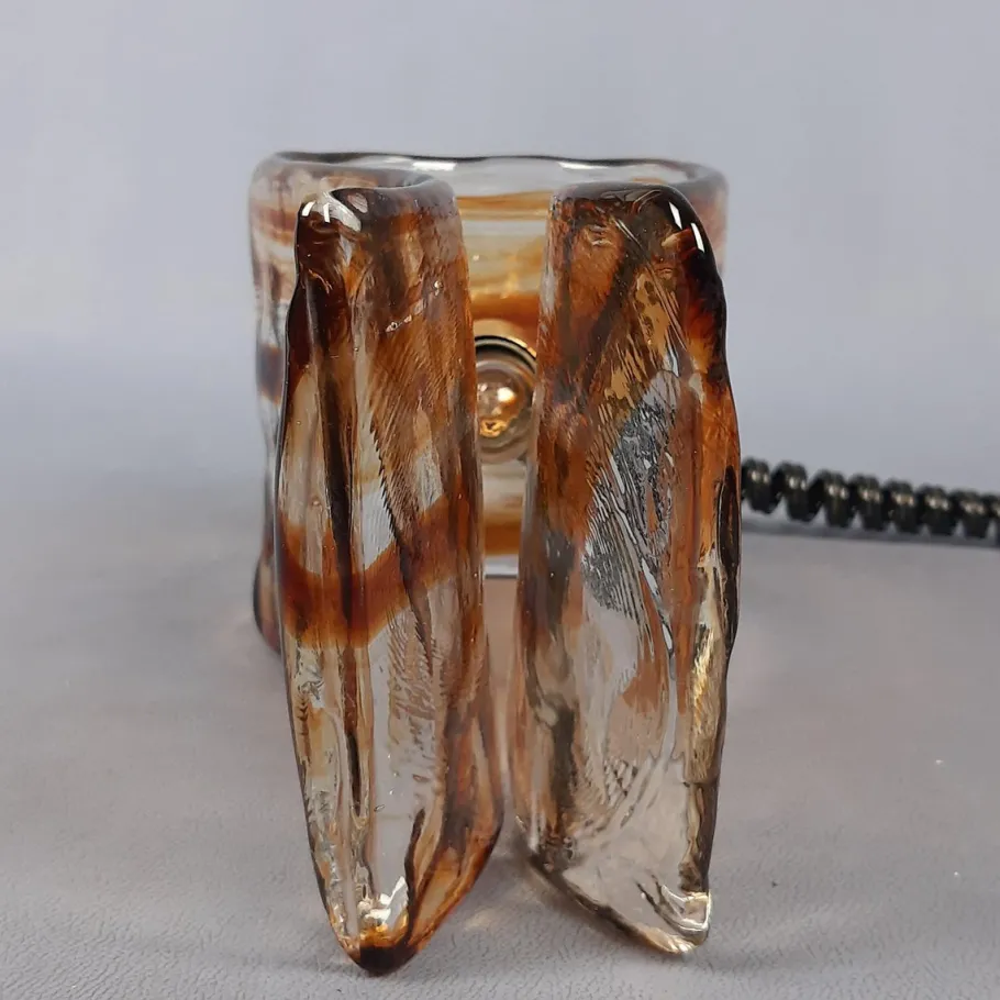 Clearance Pamono Modern Wavy Murano Glass Table Lamp form La Murrina, 1970s