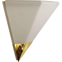 Clearance Pamono Modern White Glass Wall Lamps from Glashütte Limburg, 1970