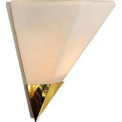 Clearance Pamono Modern White Glass Wall Lamps from Glashütte Limburg, 1970