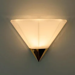 Clearance Pamono Modern White Glass Wall Lamps from Glashütte Limburg, 1970