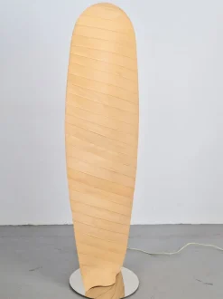 Pamono Modern Wooden Wing Floor Lamp from Gamma Delta Group SRL Padova, Italy, 1990s