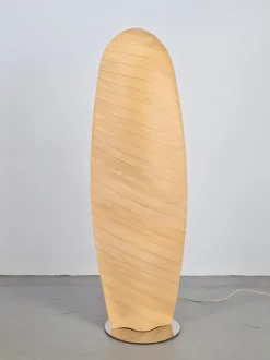 Pamono Modern Wooden Wing Floor Lamp from Gamma Delta Group SRL Padova, Italy, 1990s