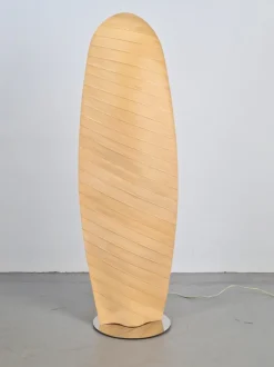 Pamono Modern Wooden Wing Floor Lamp from Gamma Delta Group SRL Padova, Italy, 1990s