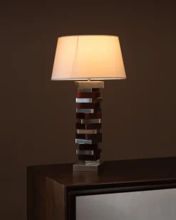 Outlet Pamono Modernist Aluminum and Resin Lamp, 1970s