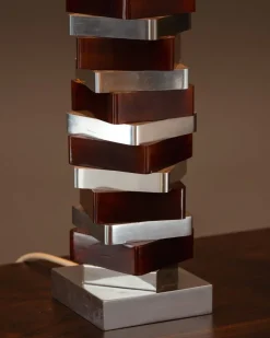 Outlet Pamono Modernist Aluminum and Resin Lamp, 1970s