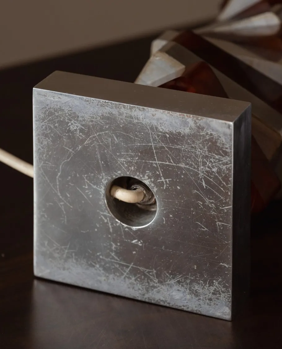 Outlet Pamono Modernist Aluminum and Resin Lamp, 1970s