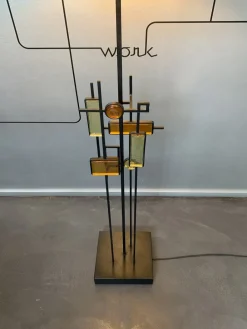 Clearance Pamono Modernist Floor Lamp by Svend Aage Holm Sorensen for Holm Sørensen & Co., Denmark, 1960s