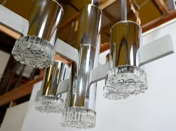 Hot Pamono Modernist Metal Chandelier attributed to Gaetano Sciolari, Italy, 1960s