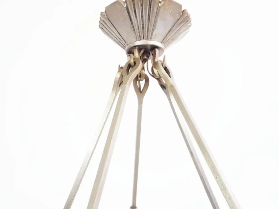 Discount Pamono Modernist Pentagonal Chandelier by Jean Perzel, 1930s