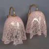 Sale Pamono Modernist Pink Murano Glass Handkerchief Wall Lamps from La Murrina, 1970s, Set of 2