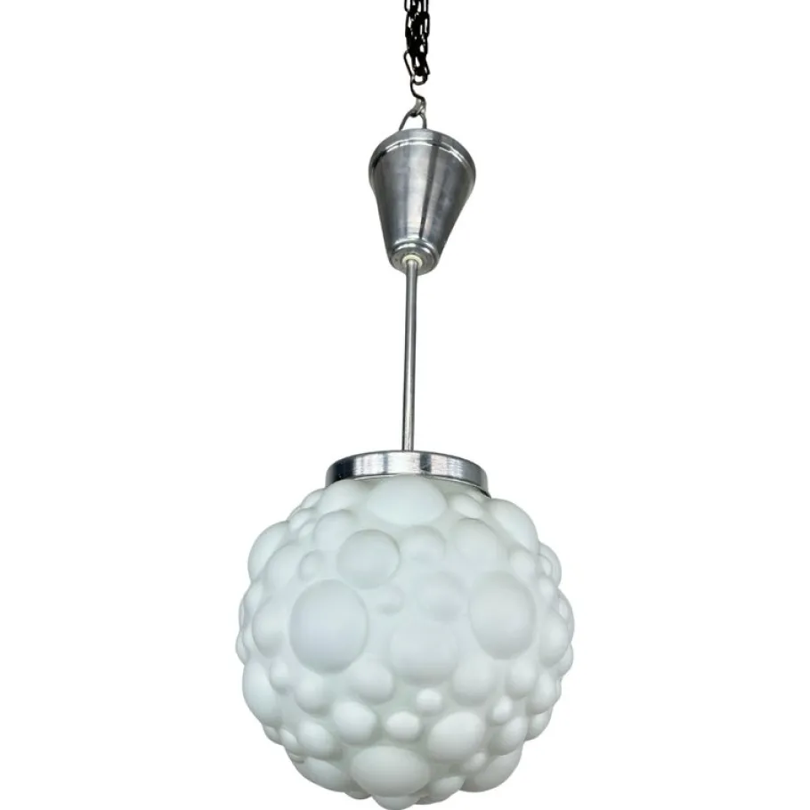 Clearance Pamono Modernist White Hanging Lamp, 1970s