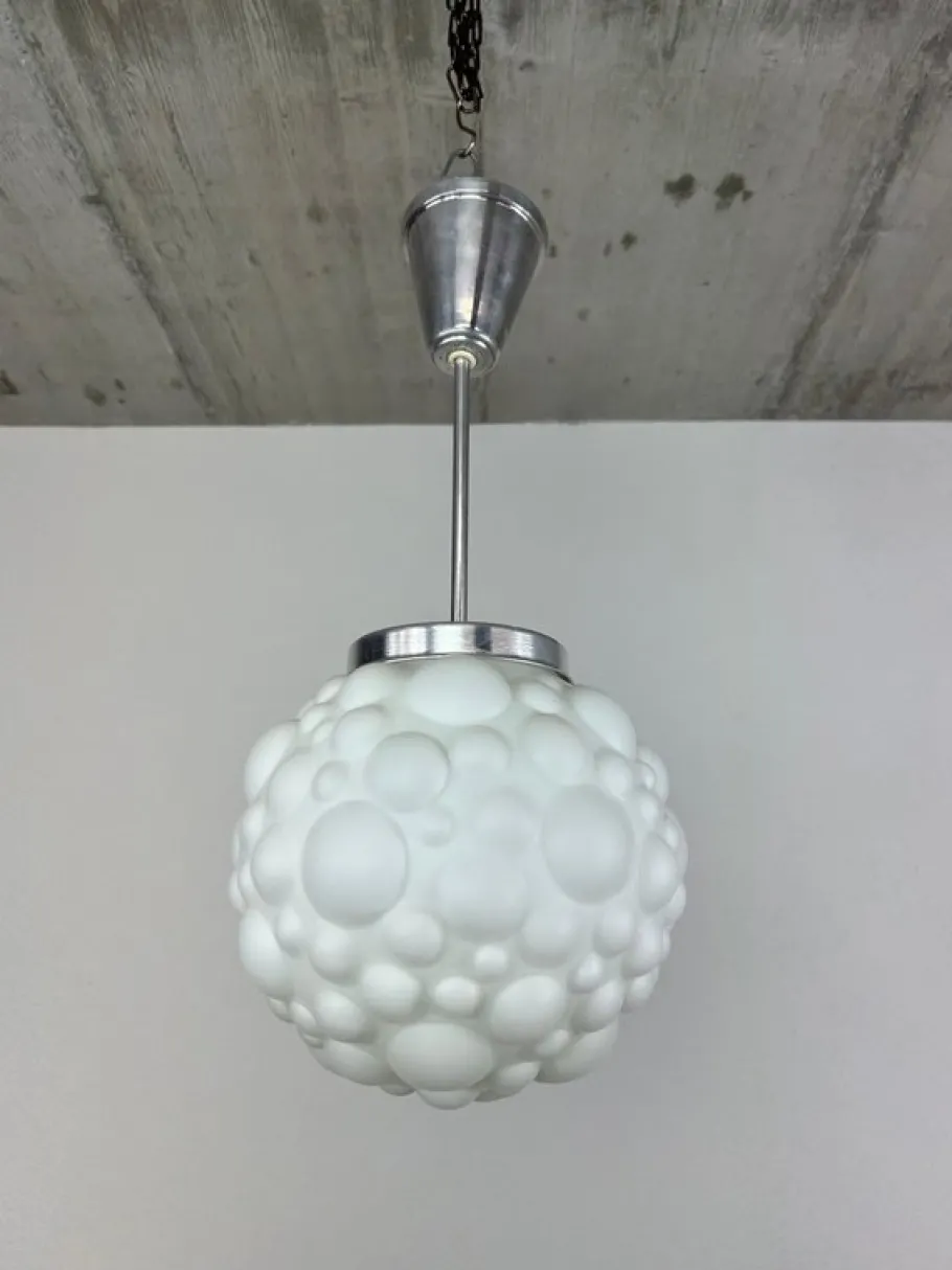 Clearance Pamono Modernist White Hanging Lamp, 1970s