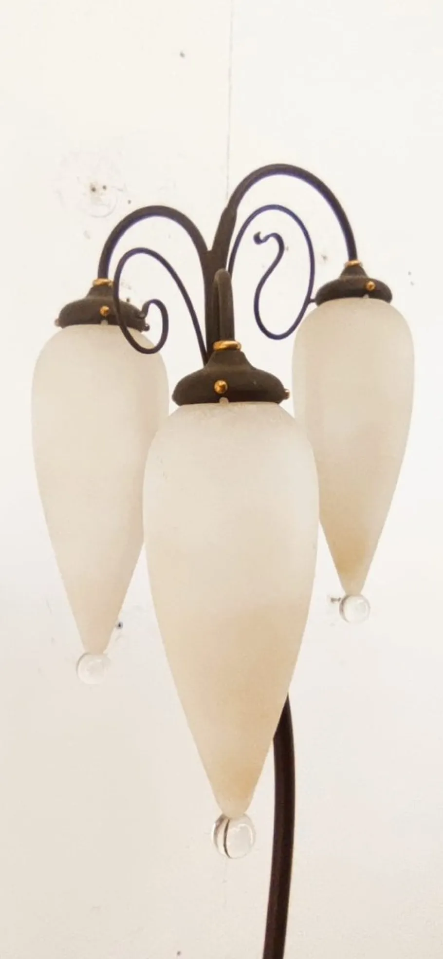 Clearance Pamono Molano Murano Glass Wrought Iron Floor Lamp