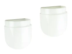 Hot Pamono Montparnasse Sconces in White Plastic and Painted Metal by Sergio Asti for Candle, 1970s, Set of 2