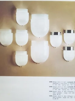 Hot Pamono Montparnasse Sconces in White Plastic and Painted Metal by Sergio Asti for Candle, 1970s, Set of 2