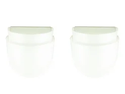 Hot Pamono Montparnasse Sconces in White Plastic and Painted Metal by Sergio Asti for Candle, 1970s, Set of 2