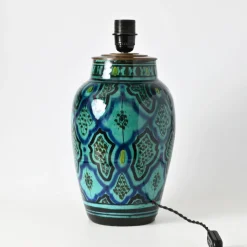 New Pamono Moroccan Hand-Painted Pottery Table Lamp from Safi, 1970s
