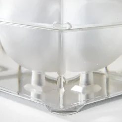 New Pamono Moulded Glass Model Cubosfera Table Lamp by Alessandro Mendini for Fidenza Vetraria, 1968