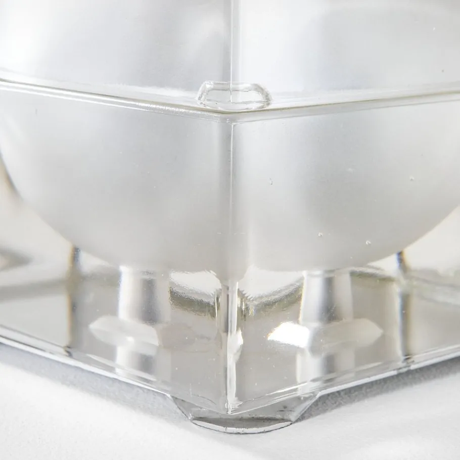 New Pamono Moulded Glass Model Cubosfera Table Lamp by Alessandro Mendini for Fidenza Vetraria, 1968