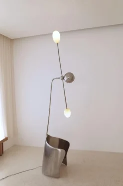 Best Pamono Moulin Floor Lamp in Inox Stainless Steel by Atelier Ellery