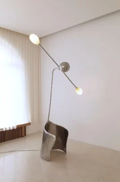Best Pamono Moulin Floor Lamp in Inox Stainless Steel by Atelier Ellery