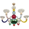 Hot Pamono Multicolor Murano Glass Chandelier in style of Gio Ponti for Venini, Italy, 1970s