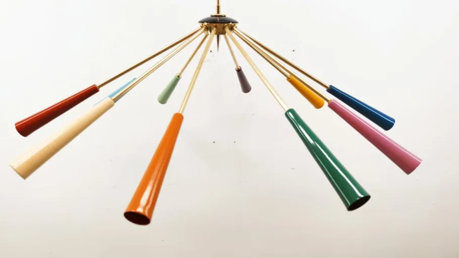 Best Pamono Multicolored Cone Sputnik Lamp