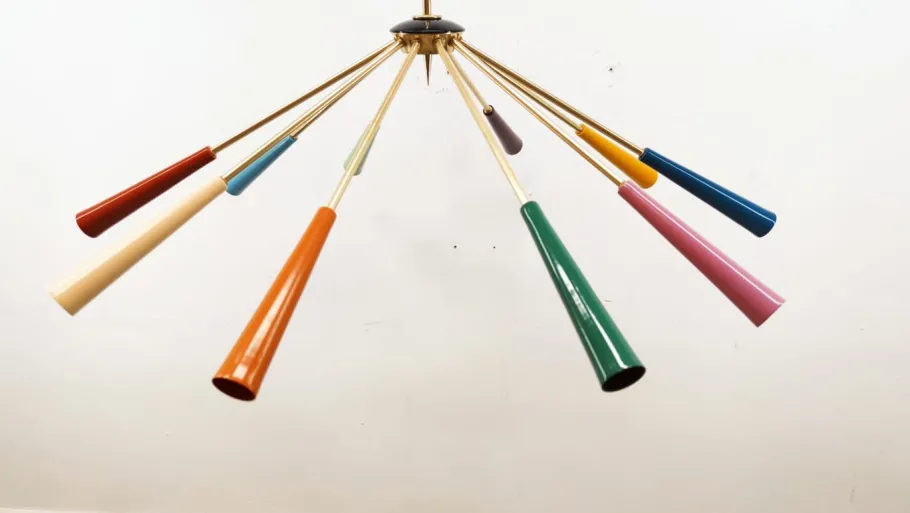 Best Pamono Multicolored Cone Sputnik Lamp