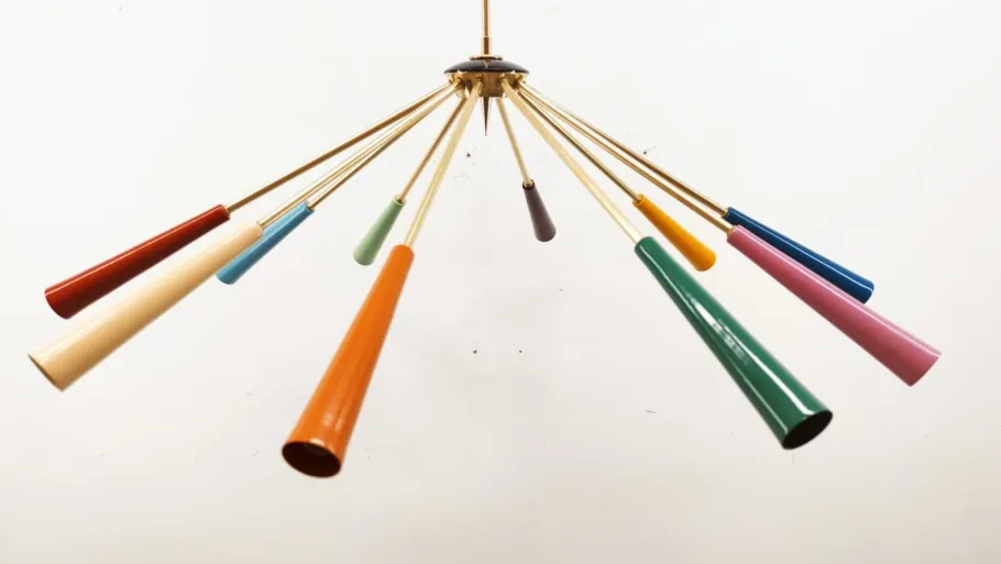 Best Pamono Multicolored Cone Sputnik Lamp