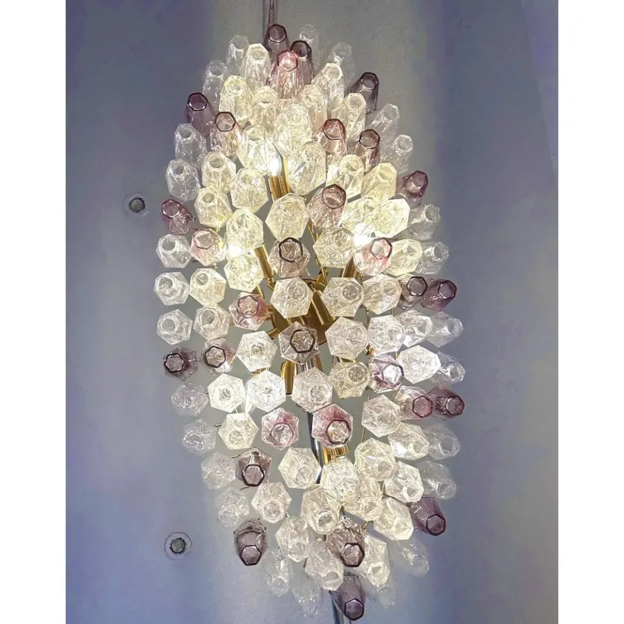 Sale Pamono Multicolored Poliedri Murano Glass Chandelier by Simoeng