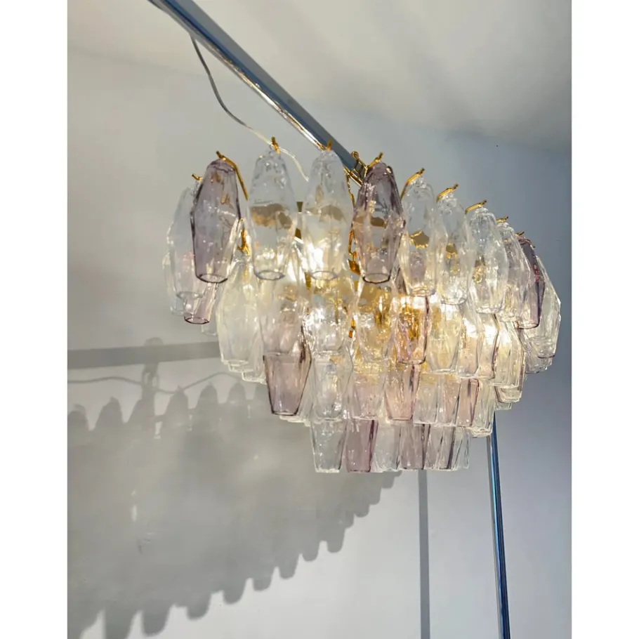 Sale Pamono Multicolored Poliedri Murano Glass Chandelier by Simoeng