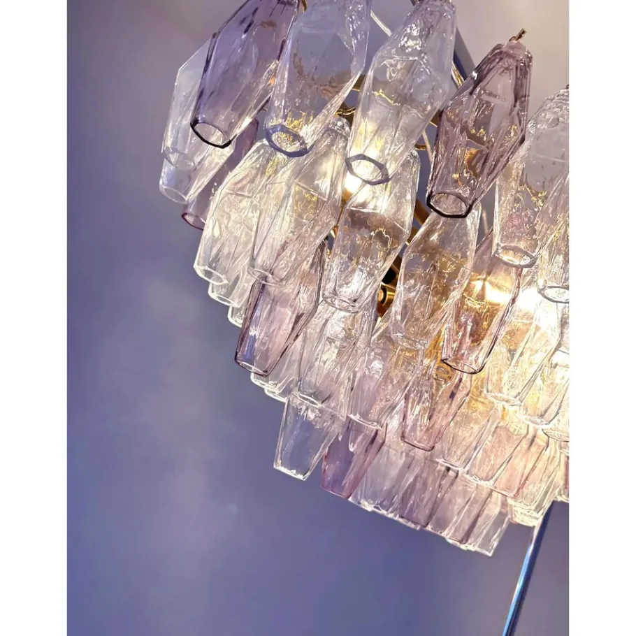Sale Pamono Multicolored Poliedri Murano Glass Chandelier by Simoeng
