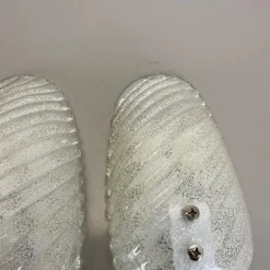 New Pamono Murano Bubble Ice Glass Wall Sconces, Germany, 1980s, Set of 2