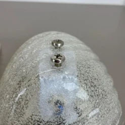 New Pamono Murano Bubble Ice Glass Wall Sconces, Germany, 1980s, Set of 2