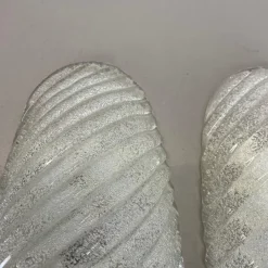 New Pamono Murano Bubble Ice Glass Wall Sconces, Germany, 1980s, Set of 2