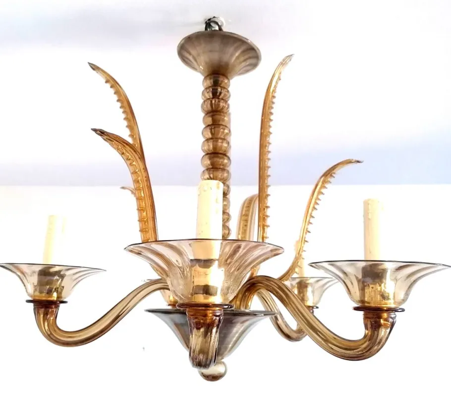 Sale Pamono Murano Chandelier from Barovier & Toso