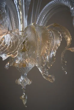 Discount Pamono Murano Chandelier with Flowers, 1980s