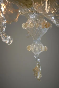 Discount Pamono Murano Chandelier with Flowers, 1980s