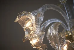 Discount Pamono Murano Chandelier with Flowers, 1980s