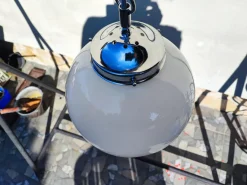 Sale Pamono Murano Chandelier with Nickel-Plated Brass, 1970s