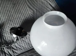 Sale Pamono Murano Chandelier with Nickel-Plated Brass, 1970s