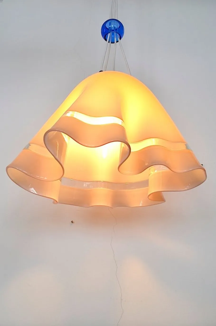 Clearance Pamono Murano Fazzoletto Ceiling Lamp, 1960s